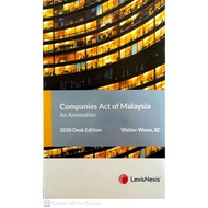 Companies Act Of malaysia An Annotation 2020 Desk Edition Walter Woon,SC