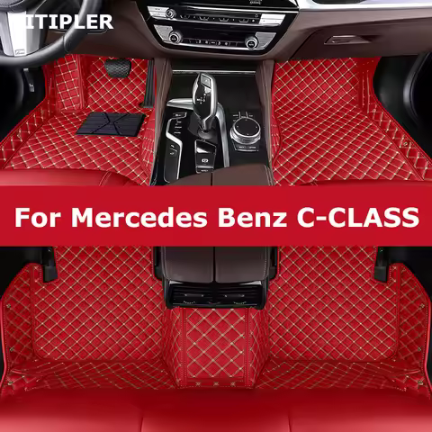 TITIPLER Custom Car Floor Mats For Mercedes Benz C-CLASS W204 W205 W206 C180-C450 Auto Carpets Foot 