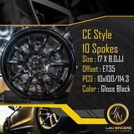 CE Style 10 Spokes 17 X 8.0JJ 10x100/114.3 Gloss Black