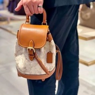 Coach Harper Carriage Print Backpack Mini Bag - Lady Bag Backpack