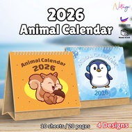 2026 Table Calendar Cute Kraft Stand Notage Malaysia Desk Flip Kalender Murah Minimalist Calendar Gi