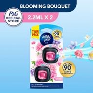 [Bundle of 2] Ambi Pur Car Clip Car Air Freshener Blooming Bouquet 2.2ml