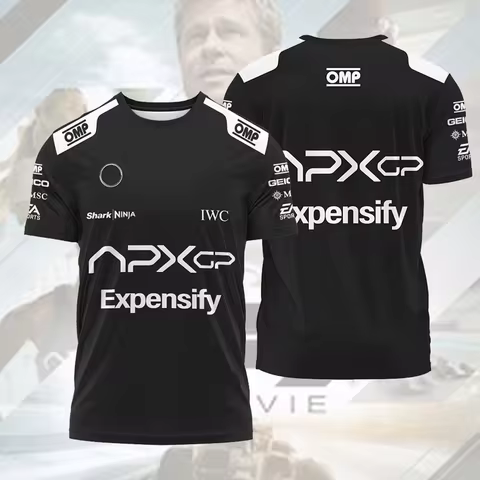 New Brad Pitt F1 Men's and Women's Movie T-shirt, Outdoor Sports, Casual, Comfortable Motorcycle Shi