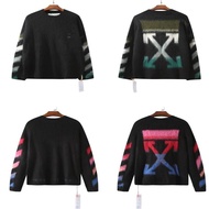 OFF-WHITE 馬海毛圓領毛衣 男女同款寬松版