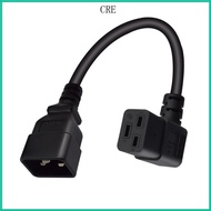 CRE PDU UPS Power Cord Right Angle IEC320 C19 to C20 Power Cable 16A 250V 3Pin Extension Cord C20 TO