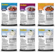 Brahim's 3pcs Nasi Putih + Sambal Set Sambal Daging + Sambal Sotong + Sambal Telur Puyuh MRTE Travel