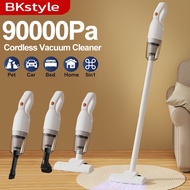 Bkstyle 5in1 Cordless Vacuum Cleaner With Mop Pad 90000Pa Strong Suction Rechargeable Handheld Car H
