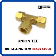 Pneumatic Brass Union Tee BUT Compression Fitting Brass Fitting
