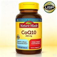 Original Nature Made CoQ10 200mg 140 Softgels Halal certification Cellular Energy Production Heart S