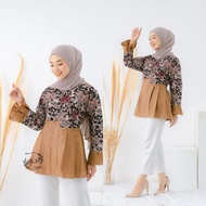 Naura Blouse Batik Shirt For Women Modern Batik Tops For Women Batik Blouse Batik Work Office M L XL