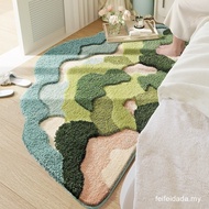 Nordic 3D Moss Rug Carpets for Living Room Green Irregular Carpet Bedroom Non-slip Luxury Home Bedsi