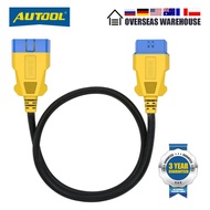 AUTOOL 100CM 1M OBD2 Extension Cable Famale 16Pin with OBD Scanner Bluetooth Waterproof Nylon Strong
