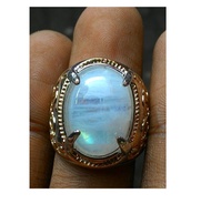 Cincin Titanium Batu Natural Biduri Bulan HQ