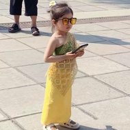 【Zoe Dress】 Kids Thai Traditional Dress Dai ethnic costume girl suit Xishuangbanna Songkran Festival