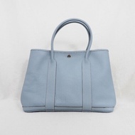 Hermes愛馬仕Garden Party GP36 花園包大號 亞麻藍