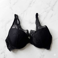H&M Bra Comfortable Full Cup Underwire Black Lace ELEGAN 34B 38B - EA