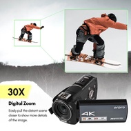 Bamaxis ORDRO HDR-AX10 4K Digital Video Camera WiFi Camcorder DV Recorder 3.5 Inch IPS Touch Panel 3