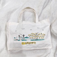 Snoopy Canvas Bag From KALDI Size Approximately 12.5 x 8.5 Inches