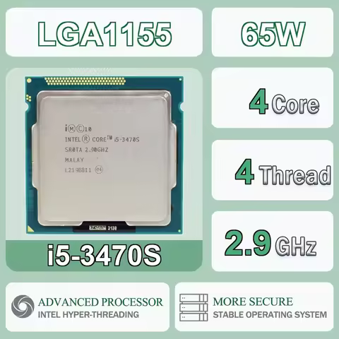 Intel Core I5-3470S 2.9GHz 4 Core 4 Thread CPU 6M Cache Up To 3.60 GHz 65W I5 3470S Processor Interf