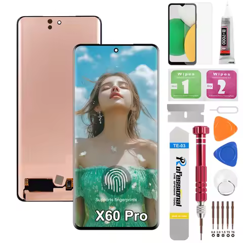 AMOLED 6.56"For Vivo X60 Pro V2046 LCD Display Touch Screen Digitizer Assembly For VIVO X60 Pro LCD 
