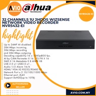 Dahua 32CH 32 Channel 4K 8MP 8 Megapaixel Network CCTV NVR Recorder 1.5U 4HDD AI 384 Mbps NVR5432-EI