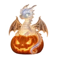 Spooky Halloween Table Decorations Halloween Home Decor Halloween Pumpkin Dragon Statue Led Glowing
