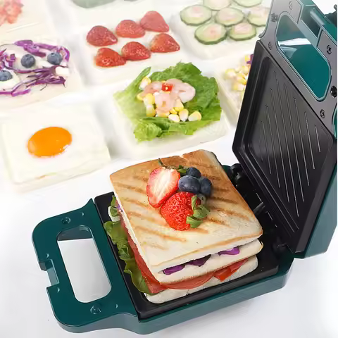 Mini kitchen home Waffle Maker Detachable Breakfast Sandwich Maker Toaster Non Stick Sandwich Maker 