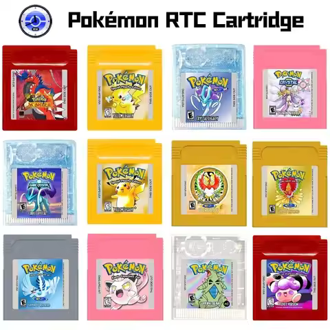 GBC RTC Pokémon Clock Game Card , Cubic Crystal , Digion crystal ,Scarlet，Prism， GBC Pokémon Series 