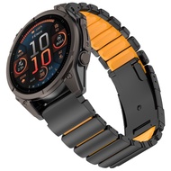 22Mm ไทเทเนียมสายสำหรับการ์มินซิลิโคน Fenix 8 47Mm สายโลหะ