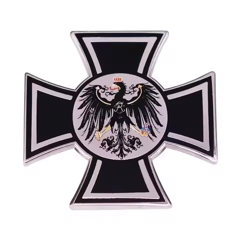 New Patriotic Gift German Eagle Lapel Pin Kaiser Wilhelm Battle Flag Prussian War Pin Badge High Qua