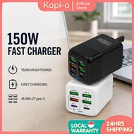 [SG] 150W Multi Port Flash Charger 4USB+2PD Fast Charger USB Type C Power Adapter 150W充电头