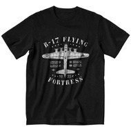 Spitfire B-17 Flying Fortress T Shirt Men Cotton Tee Supermarine Fighter Plane Pilot Aircraft Tshirt