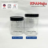 Balang Plastik (1200ml, 1500ml) - Balang Kuih Raya, Balang Plastik, Homemade Product, Cookies Jar, P