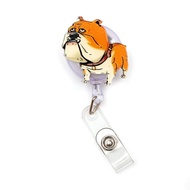 ✡Funny Color Dog Husky Dog Clown Retractable Creative Card Holder Badge Reel Nurse Exhibition En Jw