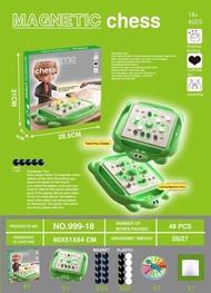 全城熱賣 - 旋轉磁力感應棋益智磁性對戰棋子親子互動桌面專注力遊戲玩具英文彩盒-海龜扭轉磁力棋20+20黑白棋