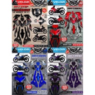 VELOZI COVER SET Y16ZR V1 V2 Y16 DESIGN COVERSET Y16 BATMAN PURPLE PURBA BIRU ROBOT Y15ZR STANDARD M