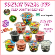 COKLAT VIRAL CUP (100 CUP ) Coklat Kuaci Yusuff Taiyoob Doorgift Gift Murah Goodies Chocolate Snack 