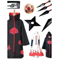 Naruto Xiao Organization cos Costume Red Cloud Robe Halloween Costume Cloak cos Costume Uchiha Itach