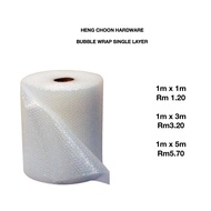 BUBBLE WRAP SINGLE LAYER 1MX1M 1MX3M 1MX5M (READY STOCK) (LOWEST PRICE)