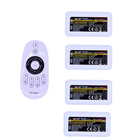 Mi BOX Light CCT 3 PIN Controller DC12-24V 2Ax3CH FUT035 + FUT007 2.4G RF Wireless 4-Zone Touch Remo