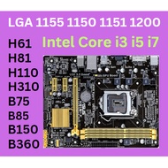 LGA-1155 / 1150 / 1151 SOKET  MOTHERBOARD H61 H81 H81M  H110  H110M  H310 B75 B85 B150 B360