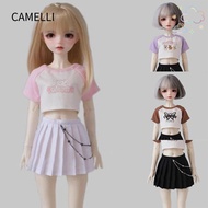 CAMELLI T-shirt Pleated Skirt, Cute DIY Accessories Princess Chain Skirt, High Quality Mini Fashion 