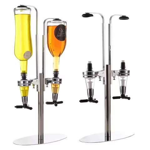1/2/4/6-Bottle Liquor Dispenser Rotatable Alcohol Drink Bottle Wine Rack Portable Alcohol Dispenser 