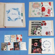 Side divider binder days of the week flowers contents 1 set of 7 sheets - 6 rings A7