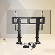 TV stand Motorized Tv Bracket,Tv Lift Mechanism With Remote,Double-column Lifting,Three-section Telescopic,Fits 55-120 Inch TVs,Max TV Weight 130kg/286 Lbs TV Mount TV Stand
