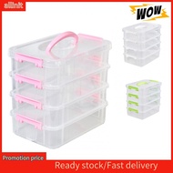Allinit Stack Carry Storage Box  Transparent PP Space Saving Stackable Container with Lid for Home O