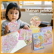 LAKOE Pelekat Buku Panduan Miniature Scenes Sticker Book 3D Scenes Building Sticker Diy