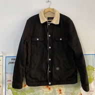 Jaket Jeans Sherpa The Stori, Warna Hitam Pekat Size XXL