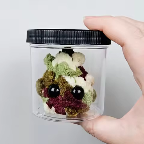 Weed Nugget, Little Weed Nugget Plush, In Jar Handmade Plush Stuffed Toys, Little Nugget Desktop Plu