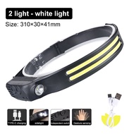 ไฟฉายคาดหัว LED COB แบบชาร์จได้ ไฟฉายคาดหัวสำหรับทำงานกลางแจ้ง ชาร์จ TYPE-C กันน้ํา อเนกประสงค์ พร้อ